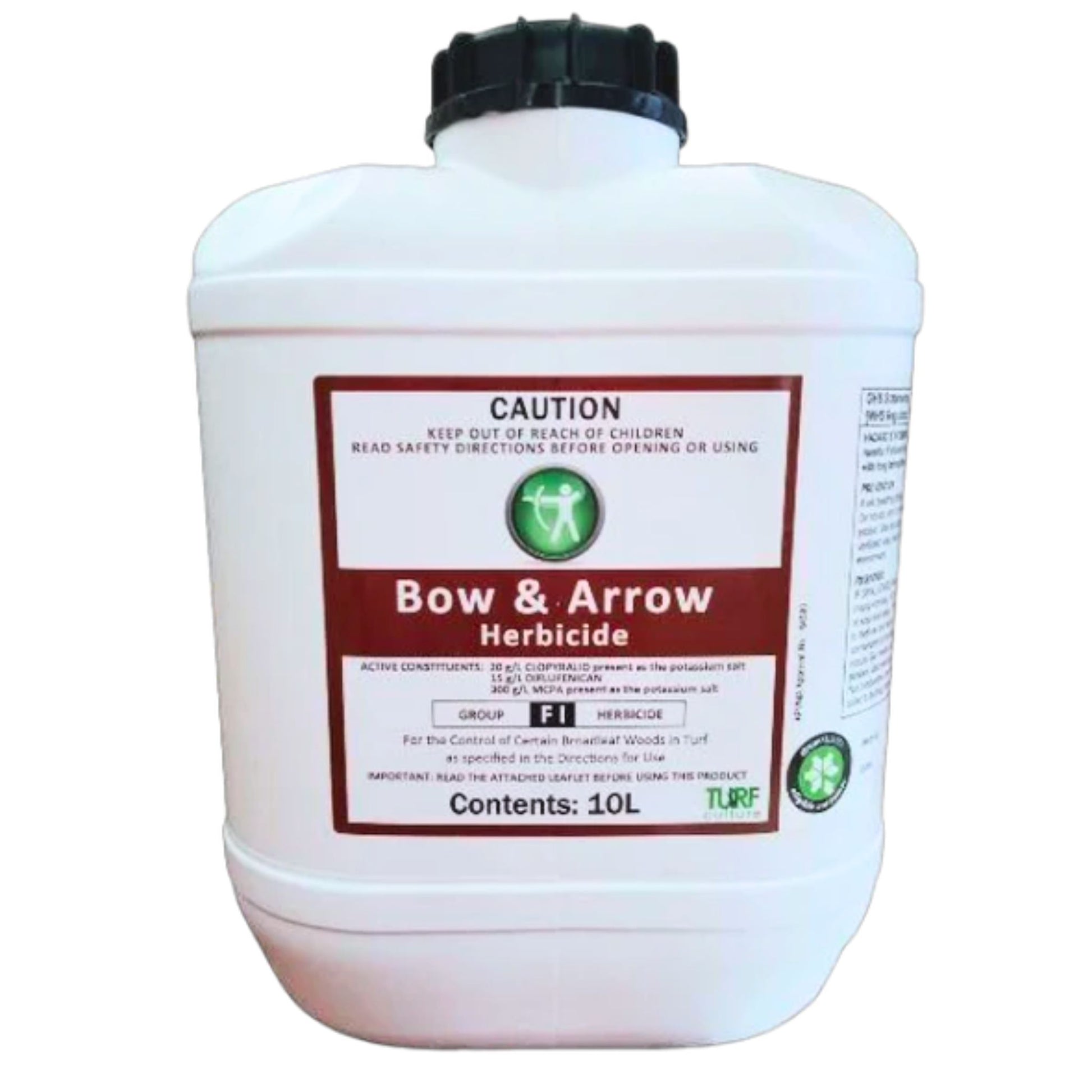 Bottle of Bow and Arrow broadleaf herbicide